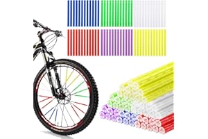 XREE 36 Piezas Radios Reflectantes Colores para Bicicletas, 7,5 x 0,5 cm Reflectores Radios Visibilidad Reflector de Radios de Bicicleta para Mountain Bike (Rojo, Azul, Verde)