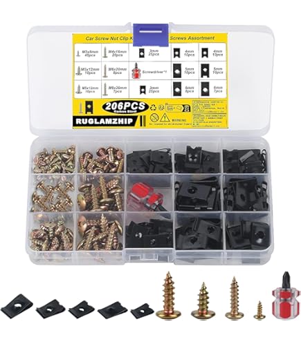 Kit 105 Viti E Clip Per Auto - Dadi A U E Bulloni Per Parafanghi E Carrozzeria - Foto 9