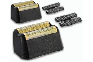 YAZIYIR Confezione da 2 lamine di ricambio e barra di taglio professionali 5 Star Series Finale Shaver compatibili con le testine di ricambio Wahl Shaver Foil 7031-100, 7043-100 Super Close Shaving (7043-2PZ)