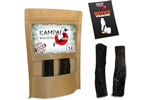 kampai, Véritable Binchotan Japonais Bio, 80Gr - 40gr x2, FORMAT SPECIAL GROSSE CARAFE, Filtre jusqu'à 2.5L/Baton 40Gr, Charbon Actif Bois Végétal - Purifier Eau du Robinet Bichotan (2x 40gr)