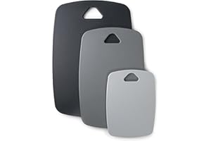 Lacor - 60500 - Set 3 Tablas de Corte a Doble Cara, Polipropileno, Libre de BPA, Ligeras, Resistentes, Aptas para Lavavajillas, Antibacterianas, Higiénicas, 20x15, 30x20 y 35x25 cm