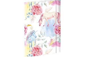 RNKVERLAG RNK Verlag 45327 - Cartella Unicorno 310 x 440 mm DIN A3, con elastico di chiusura, 1 pz.