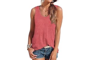 DUOEASE Débardeur Femme Chic et élégant col Rond 2024 ete Hauts sans Manche