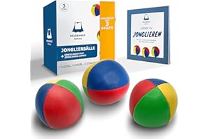 ‎HELDENGUT HELDENGUT [3X] geliebte Jonglierbälle für Kinder, Erwachsene, Anfänger & Profis - Perfekt ausbalancierter Jonglierball zum optimalen Jonglieren - Juggling Balls inkl. Jonglierbuch