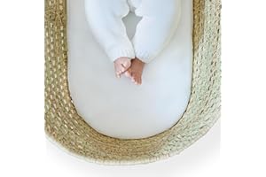 Clair de Lune Moses Basket/Noah Pod Fibre Mattress with Waterproof Cover, Baby Bassinet Mattress 74 x 28 cm