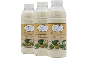 Landhaus Mörsdorf Dressing, Salatdressing mit Dill und Petersilie, würziges Salatdressing mit Kräutern, zum Kochen von Fleisch-, Fisch und vegetarischen Gerichten geeignet (3x 0,5l Landhausdressing)