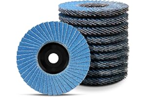 BRESUCNY Dischi Abrasivi a Lamelle，10 Pezzi 76mm Dischi Lamellari per Metallo, Legno, Acciaio, Grana 120, Dischi Abrasivi Dischi Lamellari per Smerigliatrici Angolari Da 3 Pollici