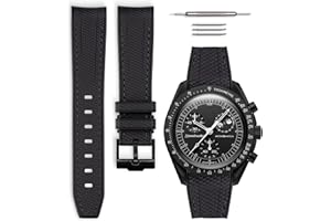 HORACE Cinturino per orologio in gomma compatibile con Omega x Swatch MoonSwatch 20mm