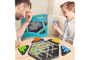 ZQX Triggle Jeu de bandes élastiques triangulaires, Triggle, jeu de société professionnel pour enfants de plus de 7 ans, stratégie classique et développement imaginatif, jeux pour adultes et fêtes de