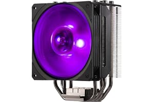 Cooler Master Hyper 212 RGB Black Edition CPU Air Cooler ad Aria con Staffa LGA1700 - 4 tubi Calore Contatto Diretto Continuo e Alette, Ventola SF120R RGB, Ventola Push-Pull Opzionale - RGB Nero