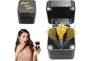 Hurifeng Mittelfinger in der Box - lustiges nerviges Geschenk mit Gartenzwerg Stinkefinger Prank