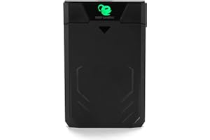 CoolBox DeepCase - Carcasa externa disco duro 2.5” con diseño gamer, USB3.0 con soporte UASP, compatible con HDD y SSD SATAI/II/III, montaje sin tornillos. Negro