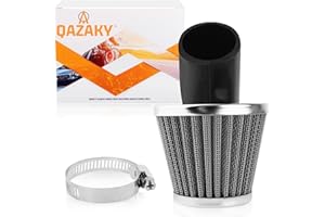 QAZAKY 48mm 49mm 50mm 1.89inch Air Filter Cleaner 45 Degree Angled for 50cc-90cc 110cc 125cc 140cc 150cc 200cc 250cc Motorcycle ATV Quad Scooter Go Kart Moped Chopper Pit Dirt Pocket Racing Bike GY6