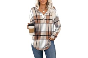 Aokosor Womens Sweatshirts Ladies Jumpers for Women UK Long Sleeve Tops Ladies Buttons Sweatshirts