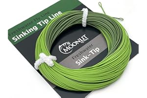 MOONLIT FLY FISHING Moonlit Floating Intermediate Sink Tip S1 Fly Line (Dark Olive/Olive)