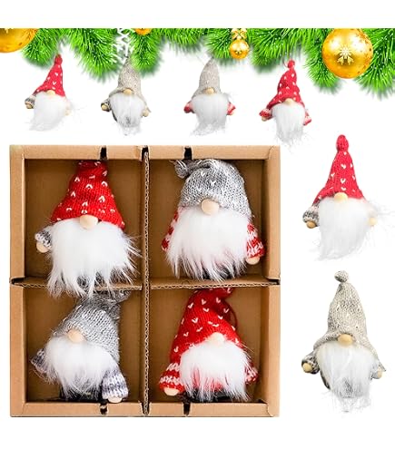 3 Pezzi Gnomo Natalizio Illuminato Babbo Natale, Elfo Natale Bambola Di Peluche Decorazioni, Bambola Senza Volto Con Gambe,Luminose Di Natale Decor Di Peluche, A Batteria (breve, Rosso grigio verde