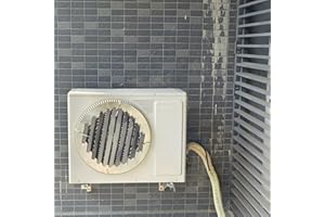 Oversold88 Cubierta de Aire Acondicionado Cubierta de Rejilla con Rejilla de Salida de Aire, Rejillas Deflectoras de Aire para Unidad Exterior de Aire Acondicionado, Prevención de Soplado Directo