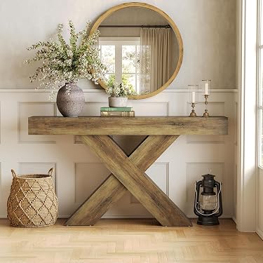 Tavolo Console A 2 Livelli YATINEY - 75x20x75 Cm, Bianco, Per Ingresso, Soggiorno O Dietro Divano