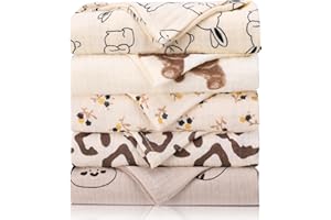 GSrenyu 5 Pack Muslin Cloths For Baby 40x38cm 100% Cotton Muslin Squares Burp Cloths Baby Essentials For Newborn Bibs Wiping Bathing Feeding