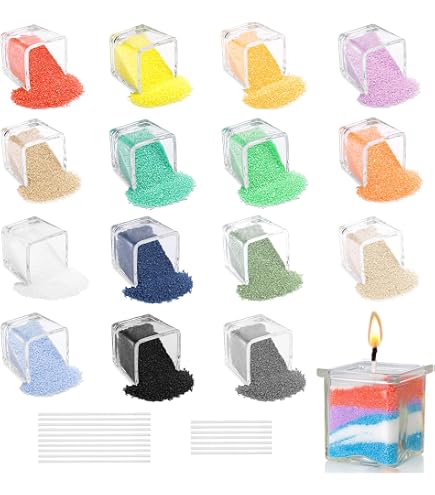 Kit DIY Bougies - 6 Couleurs De Perles De Cire (180g Total) + 10 Mèches - Pour Créer Des Bougies Maison, Non Toxique - 12
