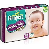 Pampers Active Baby Diapers - 62 Pieces (Medium)