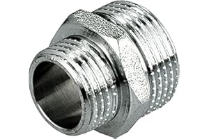 PEPTE PLUMBING4HOME da 3/4"x 1/2" Maschio Maschio di riduzione capezzolo raccordi di Giunzione x Ottone Cromato