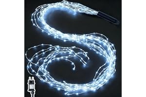Joycome Guirlande Lumineuse 1M 100 LED en Cuivre avec Prise, Imperméable IP65 Lumiere Sapin de Noël, 8 Modes Guirlande Lumineuse Noël pour Décoration Intérieure Extérieure - Blanc Froid