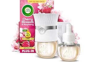 AIRWICK Air Wick Cherry Blossom & Raspberry Advanced Electrical Plug-in Kit 19ml, Lasts for up to 100 Days, Air Freshener