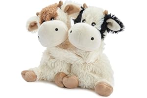 Warmies Warm Hugs Mucca Microwavable s con profumo di lavanda essiccata francese, completamente riscaldabile, peluche per ansia e sollievo dal dolore