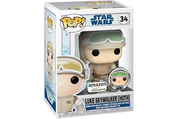 Funko Pop! Star Wars: ATG - Luke Skywalker with Enamel Pin - Exclusivité Amazon - Figurine en Vinyle à Collectionner - Idée de Cadeau - Produits Officiels - Jouets pour Les Enfants et Adultes
