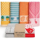 KRAPPS - 100% Cotton Kitchen Towels Made in Portugal - Cotton Kitchen Towels, Terry Cotton Kitchen Cloths, Kitchen Towels