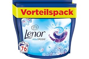 ‎LENOR Lenor Universalwaschmittel Allin1 PODS Aprilfrisch 76 Waschladungen, Hygienische Tiefenreinigung und Lang Anhaltende Frische
