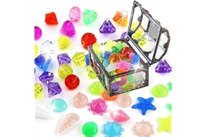 SHOWHEEL 50pcs Jouets de Plongée sous-Marine,Jouets de Plongée,Gemme Plastique Plongée,Jouets de Plongée pour Enfants,sous-Marin Jouets de Natation pour Enfant,Enfant Gemme Plastiquem,Plongée Jouets (Couleur)