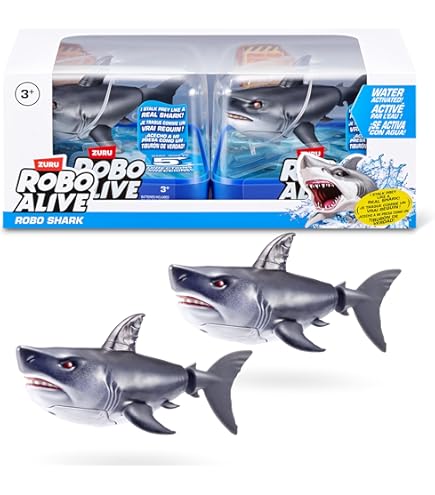 XPJBKC Robo Fish – Lot De 6 Poissons Robots – Lumineux, Nage Dans L'eau – Pour Bain, Aquarium, Chat