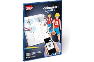 Maped Creativ Animaker Flip/Flash Set with Colouring Book and Pencils + Instructions for Animaker app (Flash Action)