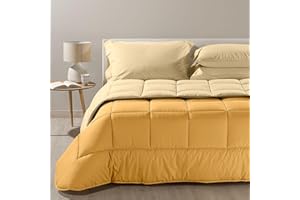 Caleffi Trapunta Bicolor Piazza e Mezza Giallo Sole in Cotone - 78197