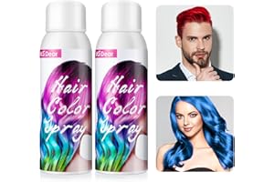 MOFAJANG Spray Colore per Capelli, Spray per Capelli Temporaneo Colorato, Tintura per Capelli One Time, Tintura Rapida, Facile da Lavare per Cosplay Halloween, Adatta a Bambini e Adulti -(Blu+Rosso)