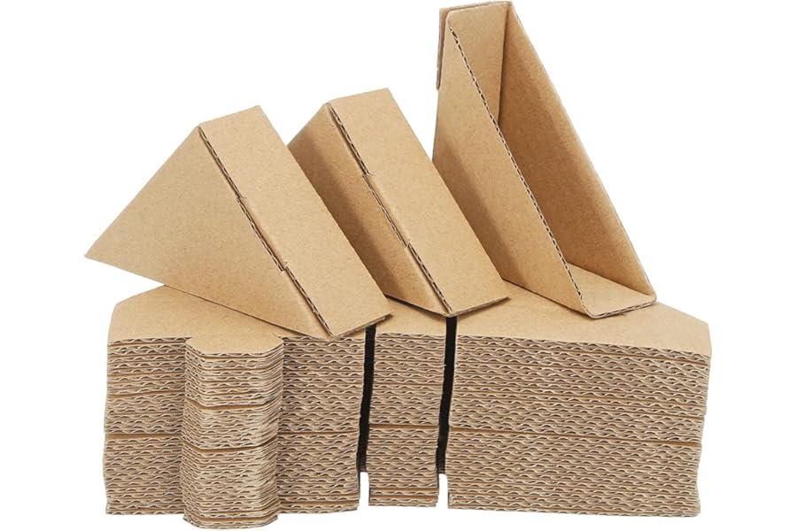 sourcing map Adjustable Cardboard Corner Protector, Cardboard Edges Protector 7x7x2.5cm for Art, Packing, Shipping Supplies Pack of 60