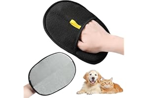 Lonnalee Guantes magnéticos de piel de doble cara para perros y gatos, guantes de piel sin dedos, guantes magnéticos de piel reutilizables para mascotas, ropa, sofá