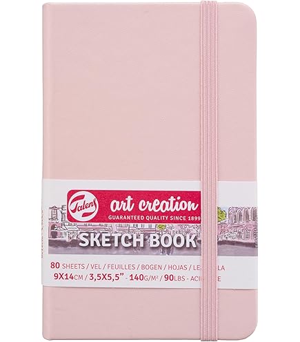 Schetsboek Kangaro A5 Landscape Zwart PU HC 80 Blad 140gr Roomwit Met Elastiek En Lint