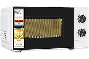 Exquisit Mikrowelle, 24,5 cm Drehteller, 20 Liter, 700 Watt, 5 Leistungsstufen, Timer, Auftaufunktion, klein, MW850-070 weiss