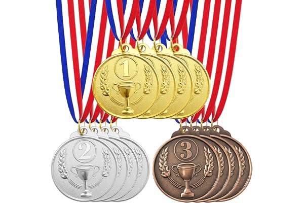 Jerhyun 12 Pièce Medaille, Médailles en Métal Convient Tous Types D'événements Sportifs, Concours D'orthographe