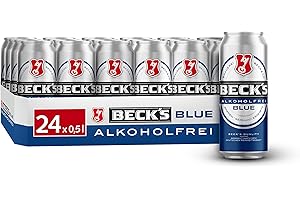 ‎BECK'S Beck's Blue Pils Dosenbier, Alkoholfreies Pils Bier, Einweg (24 x 0.5 L Dose)