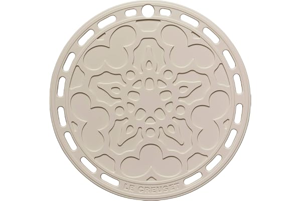 Le Creuset Dessous de Plat, Silicone, Résistant Jusqu'à 250°C, 20 cm, Meringue, 42401207160000