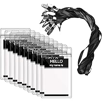 40 Set Portabadge Con Cordino - Porta ID Trasparente Impermeabile Per Ufficio, Scuola - Foto 7