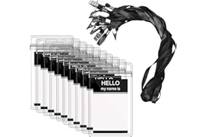 ‎ZALAVA Ausweishülle mit Band, Zalava 40 Stück Kartenhalter Ausweishalter Lanyard wasserdicht Karten Schutzhülle für Business, Ausstellung, Büro und Schule (Schwarz-2)