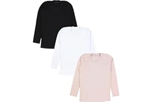 TupTam Mädchen Langarmshirt 3er Pack Langarm Unterhemden Basic Unterwäsche Shirts Unterhemd