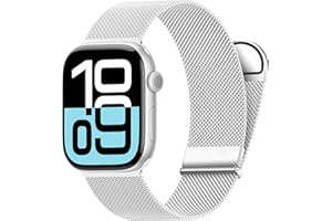 Higgs Correas Compatible con Correa Apple Watch 40mm 41mm 38mm 44mm 42mm 45mm 46mm Ultra 3/2/1 49mm Mujer Hombre, Pulsera Doble Magnética para Series 11 10 9 8 7 SE 6 5 4 3 2 1,Metalica Milanesa