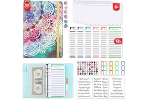 CSZYGZS Budget Planner Deutsch Budget Binder A6 - Vollständig Deutsch Design,Budgetplaner Geld Organizer Sparbuch mit Folien für Finanzplaner Buget Sparen Mappe, Cash Stuffing Startset (grün)