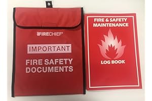 Fsss ltd fire safety document holder with a4 log book fabric compliant landlord retail health & safety